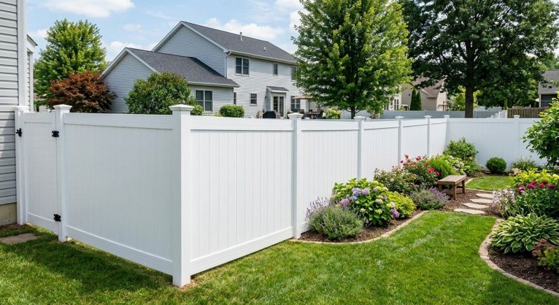 White PVC Fence Installation in St Louis, MO